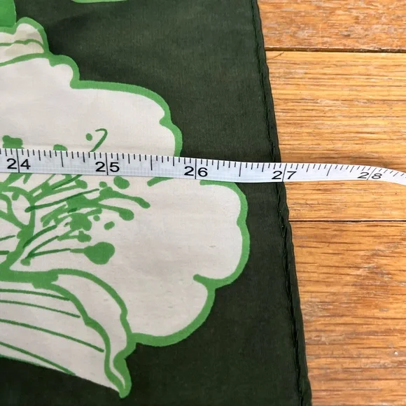 Vintage Floral Printed Silk Scarf - Picture 4 of 6